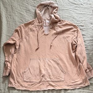 Womens Aerie Distressed Oversized Hoodie Sz XL